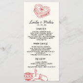 Whimsical Wedding Red Heat Wedding Menu (Voorkant)