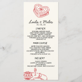 Whimsical Wedding Red Heat Wedding Menu