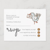 Whimsical Wedding RSVP-Briefkaart Uitnodiging Briefkaart (Voorkant)