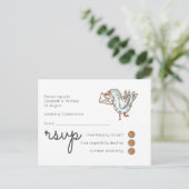 Whimsical Wedding RSVP-Briefkaart Uitnodiging Briefkaart (Staand voorkant)