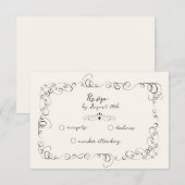 Whimsical Wedding RSVP-Kaarten Informatiekaartje (Voorkant / Achterkant)