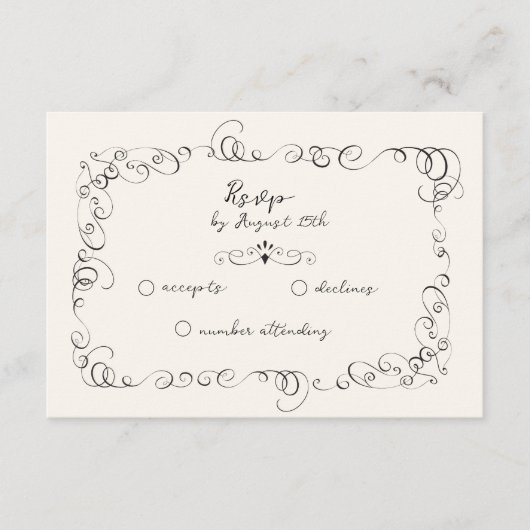 Whimsical Wedding RSVP-Kaarten Informatiekaartje (Voorkant)