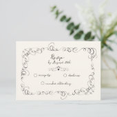 Whimsical Wedding RSVP-Kaarten Informatiekaartje (Staand voorkant)