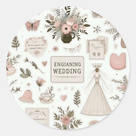Whimsical Wedding Sticker Collectie: Celebrate wi (Voorkant)