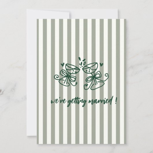 Whimsical Wedding Suite, Wavy Uitnodiging (Achterkant)