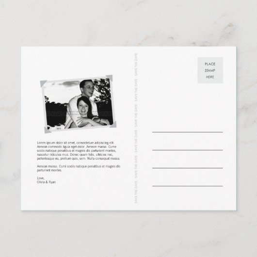 Whimsical Wedding Uils Tree Branch Sla de datum op Aankondigingskaart (Achterkant)