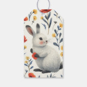 Whimsical Weide Waterverf Konijn Pasen Cadeaulabel (Achterkant)
