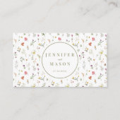 Whimsical weidebloem bruiloft RSVP QR-codekaarten Informatiekaartje (Achterkant)