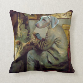 Whimsical Weimaraner Painting Kussen