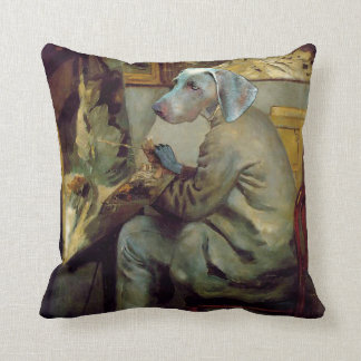 Whimsical Weimaraner Painting Kussen