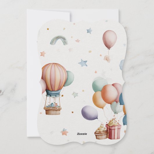 Whimsical "Welcome to My Birthday" Card – Add Name Feestdagenkaart (Achterkant)