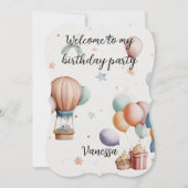 Whimsical "Welcome to My Birthday" Card – Add Name Feestdagenkaart (Voorkant)