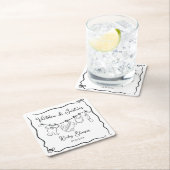 Whimsical Welkom Baby shower waslijn Kartonnen Onderzetters (Insitu)