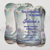 Whimsical Westerne laarzen met bloemencharme Kaart (Voorkant / Achterkant)