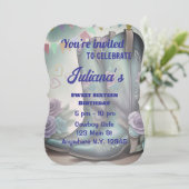 Whimsical Westerne laarzen met bloemencharme Kaart (Staand voorkant)