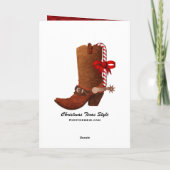 Whimsical Westerne stijl kerst Wenskaart Feestdagen Kaart (Achterkant)