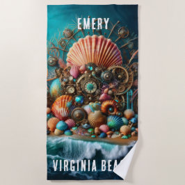 WHIMSICAL WHACKY STEAMPUNK SCALLOP SHELL OP BLAUW STRANDLAKEN