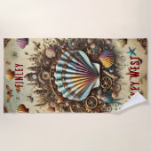 WHIMSICAL WHACKY STEAMPUNK SCALLOP SHELL - TAN STRANDLAKEN (Voorkant)