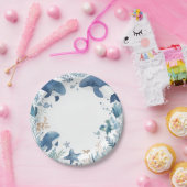 Whimsical Whales Verjaardagsfeestje Papier Bord (Feest)