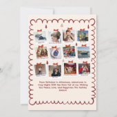 Whimsical What A Year Multi Photo Christmas Red Kaart (Achterkant)