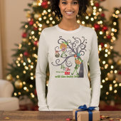 Whimsical What the Elf Will the Baby Be? Tri-Blend Shirt