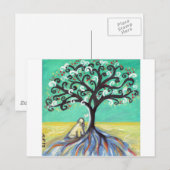 Whimsical Wheaten Terrier-vlinder Briefkaart (Voorkant / Achterkant)