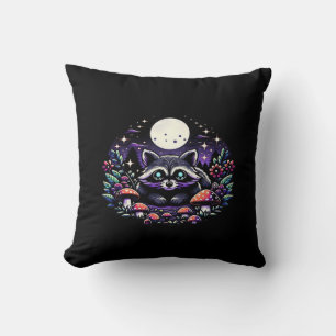 Whimsical Whimsigoth Wasbeer onder maanlicht Vinta Kussen