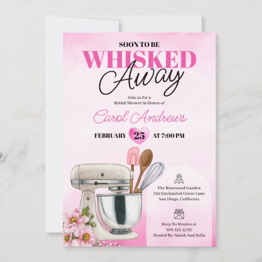 Whimsical Whisked Away Keuken Vrijgezellenfeest Kaart (Voorkant)