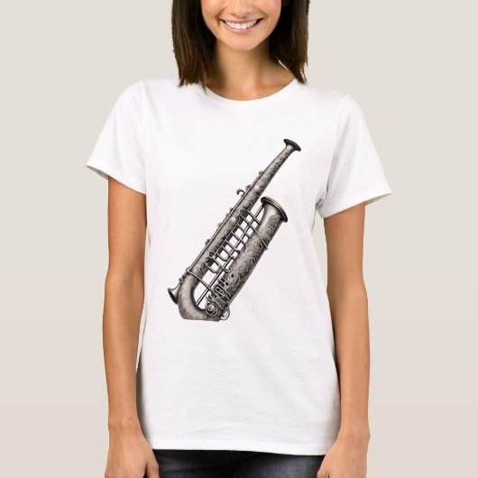 Whimsical whistle of fluit grillige patronen t-shirt (Voorkant)