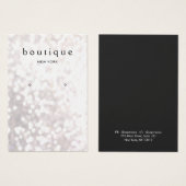 Whimsical White Bokeh Earring Display Card Visitekaartjes (Voorkant /achterkant)