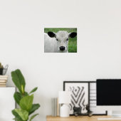 Whimsical White Calf Poster (Thuiskantoor)