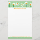 Whimsical White Daisies Specialized Stationery Briefpapier (Voorkant)
