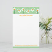 Whimsical White Daisies Specialized Stationery Briefpapier (Staand voorkant)