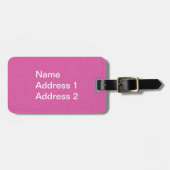 Whimsical White Daisy Flower Pink Bagagelabel (Voorkant horizontaal)
