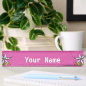 Whimsical White Daisy Flower Pink Naambordje