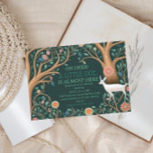 Whimsical White Deer Woodland Baby shower Kaart