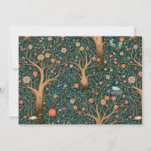 Whimsical White Deer Woodland Baby shower Kaart (Achterkant)