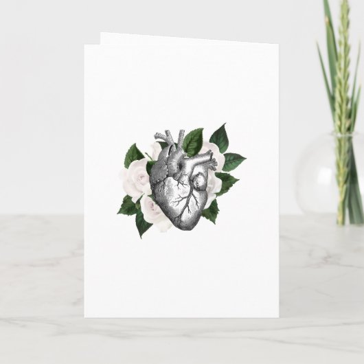 Whimsical White Floral Gothic Wedding Programma (Achterkant)