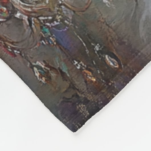 Whimsical White Horse Lil Girl Celeste Scene Fleece Deken (Hoek)