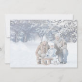 Whimsical White Kerstmis 2 Horizontale foto's Feestdagenkaart (Achterkant)