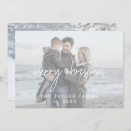 Whimsical White Kerstmis 2 Horizontale foto's Feestdagenkaart