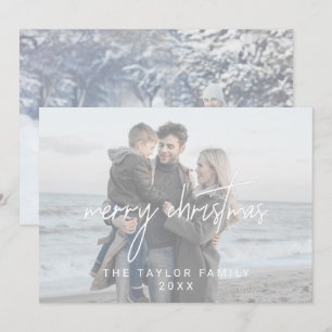 Whimsical White Kerstmis 2 Horizontale foto's Feestdagenkaart