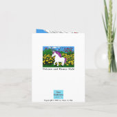 Whimsical White Paarse Verjaardag Eenhoorn (Achterkant)