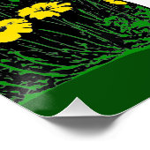 Whimsical White Paarse Verjaardag Eenhoorn Perfect Poster (Hoek)