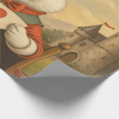 Whimsical White Rabbit Hearts Enchanted Wonderland Cadeaupapier (Hoek)