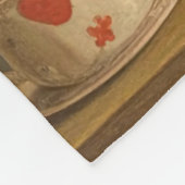 Whimsical White Rabbit Hearts Enchanted Wonderland Fleece Deken (Hoek)