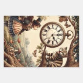 Whimsical White Rabbit Hearts Enchanted Wonderland Inpakpapier Vel (Voorkant 2)