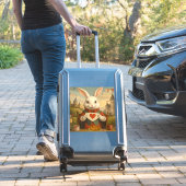 Whimsical White Rabbit Hearts Enchanted Wonderland Sticker (Koffer Insitu)