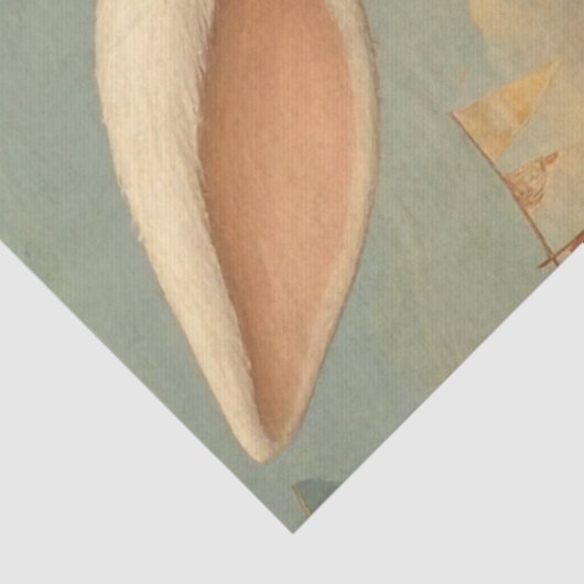 Whimsical White Rabbit Hearts Enchanted Wonderland Tissuepapier (Detail)