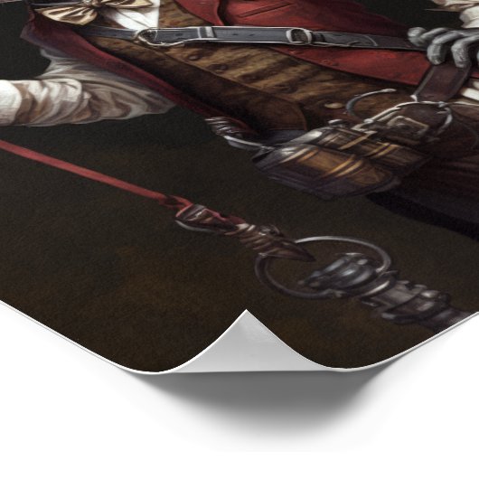 Whimsical White Rabbit Librarian Poster voor Boek  (Hoek)